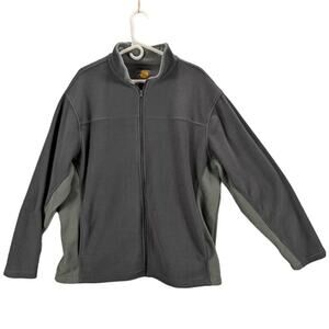 Bass Pro Fleece Jacket Mens Extra Large Gray Pockets Full Zip Outdoor Gorpcore
